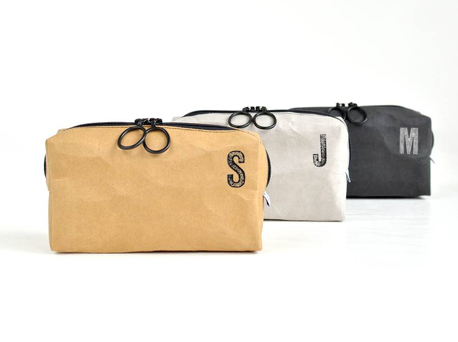 Renna Deluxe Kosmetiktasche mit Monogramm grau Blitzverkäufe