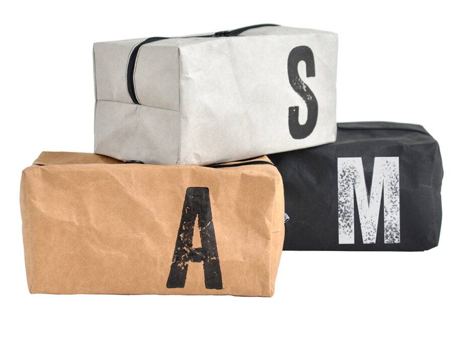 Renna Deluxe Kosmetiktasche mit Monogramm grau Blitzverkäufe