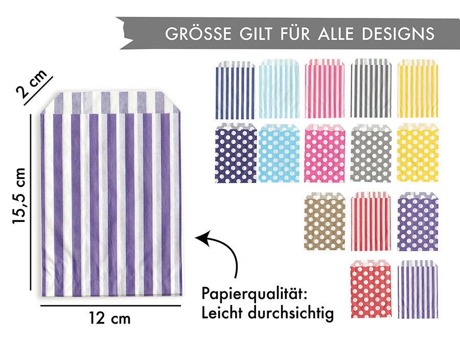 Renna Deluxe 50 Papiertüten viele Farben Rabatt
