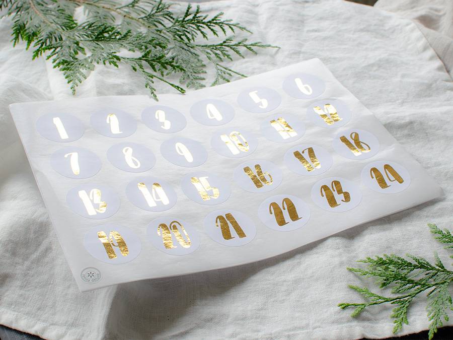Renna Deluxe ADVENTSKALENDER Zahlen in GOLD Zeitlich begrenztes Angebot