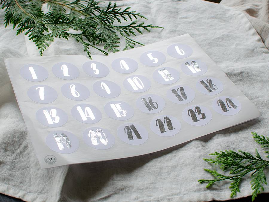 Renna Deluxe ADVENTSKALENDER Zahlen in SILBER Exklusive Angebote