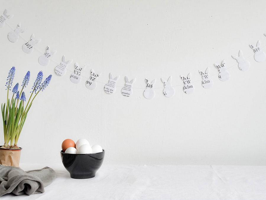 Renna Deluxe Anhänger Osterhase in Schwarz-Weiß Tägliche Deals