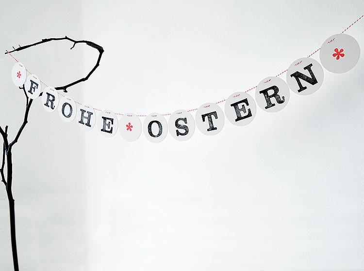 Renna Deluxe FROHE OSTERN Girlande Black Friday Preise