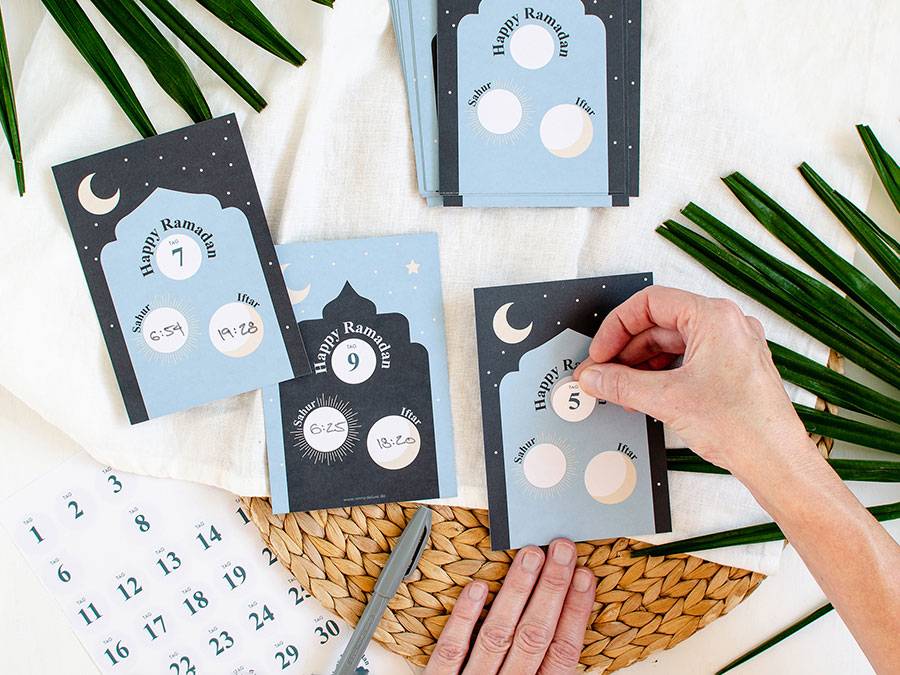 Renna Deluxe RAMADAN Kalender Karten für Sahur und Iftar Sonderangebot