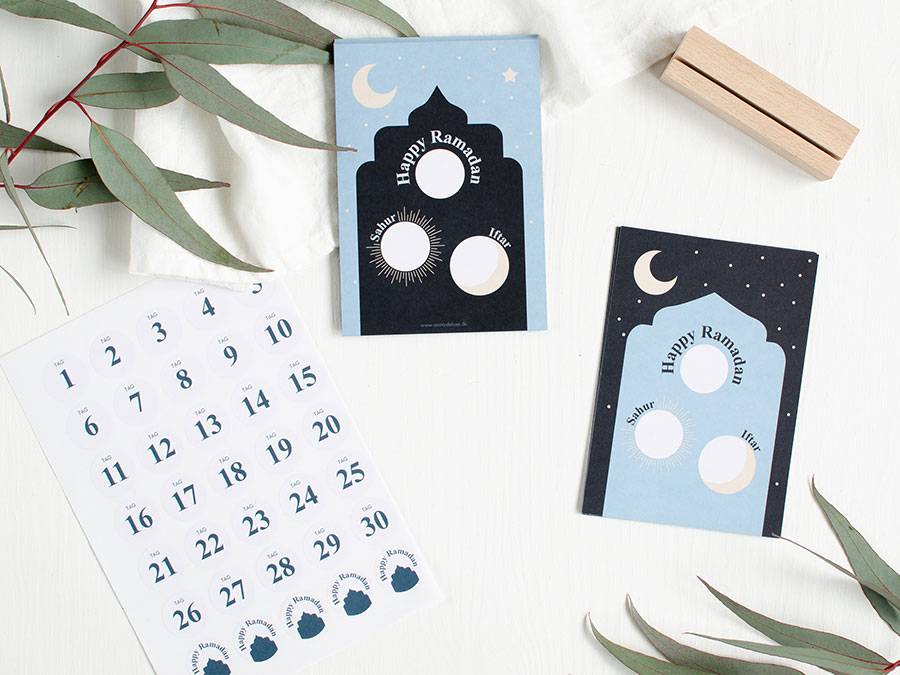 Renna Deluxe RAMADAN Kalender Karten für Sahur und Iftar Sonderangebot