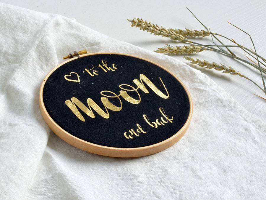 Renna Deluxe I love you to the moon and back! Gold Druck Begrenztes Angebot