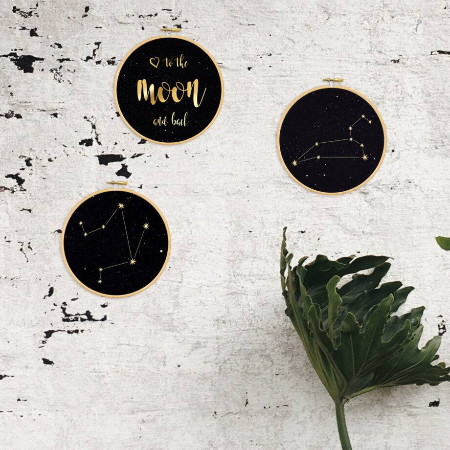 Renna Deluxe I love you to the moon and back! Gold Druck Begrenztes Angebot