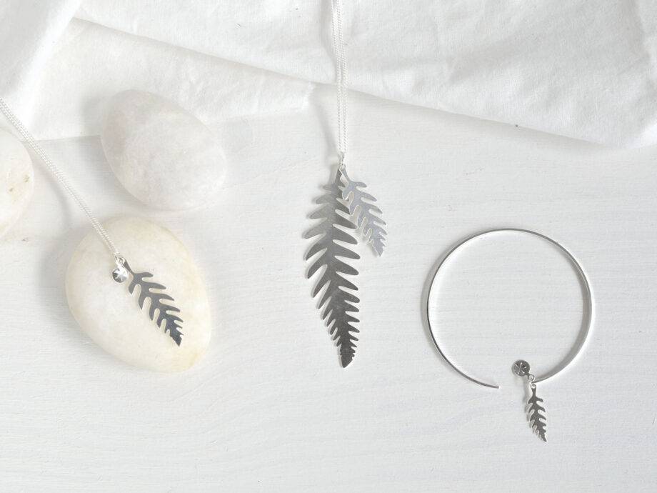 Renna Deluxe Kette mit Farn in Silber Wochenangebot