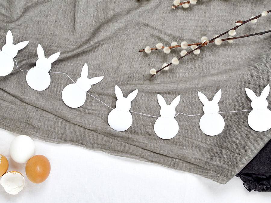 Renna Deluxe Osterhasen Girlande aus Kraftpapier braun Kostenlose Rückgabe