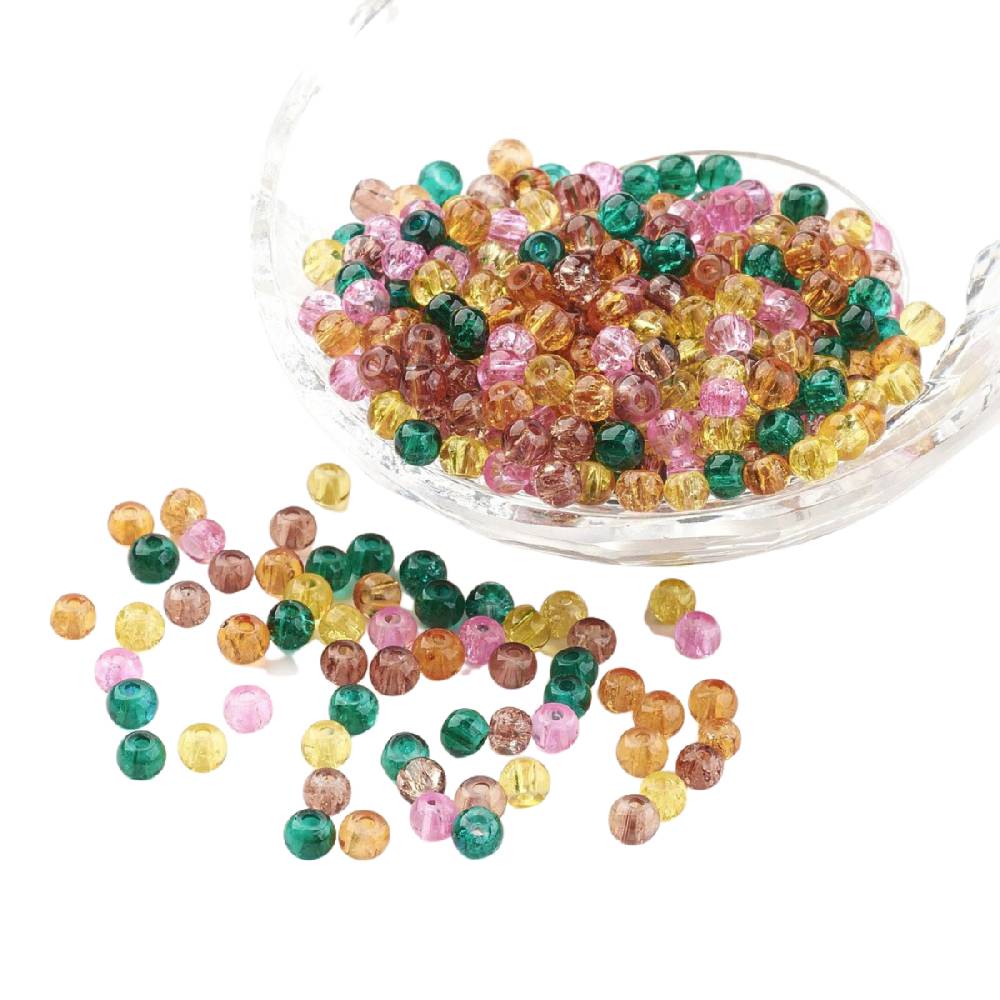 Sadingo Glasperlen Bunter Mix | 100 Stück, 4 mm Riesige Rabatte