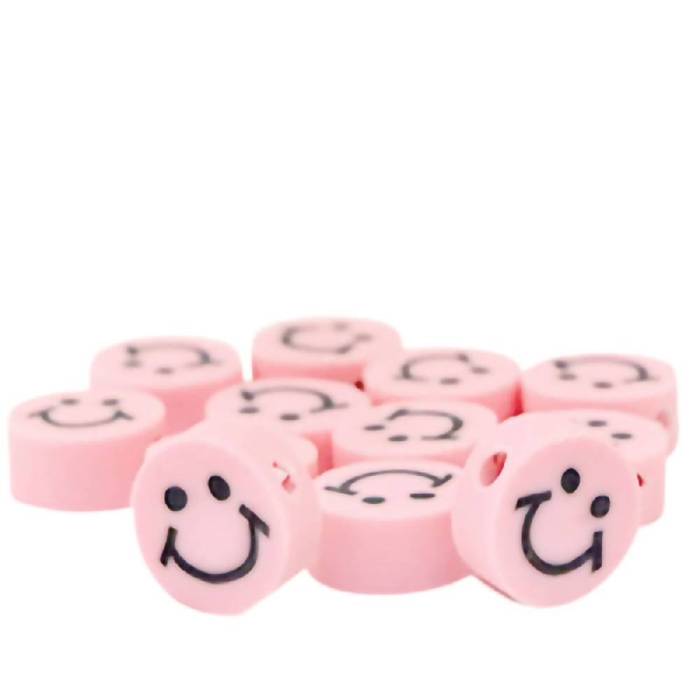 Sadingo Polymer Clay Perlen | 40 Stk., 10mm, Smileys Kostenloser Versand international