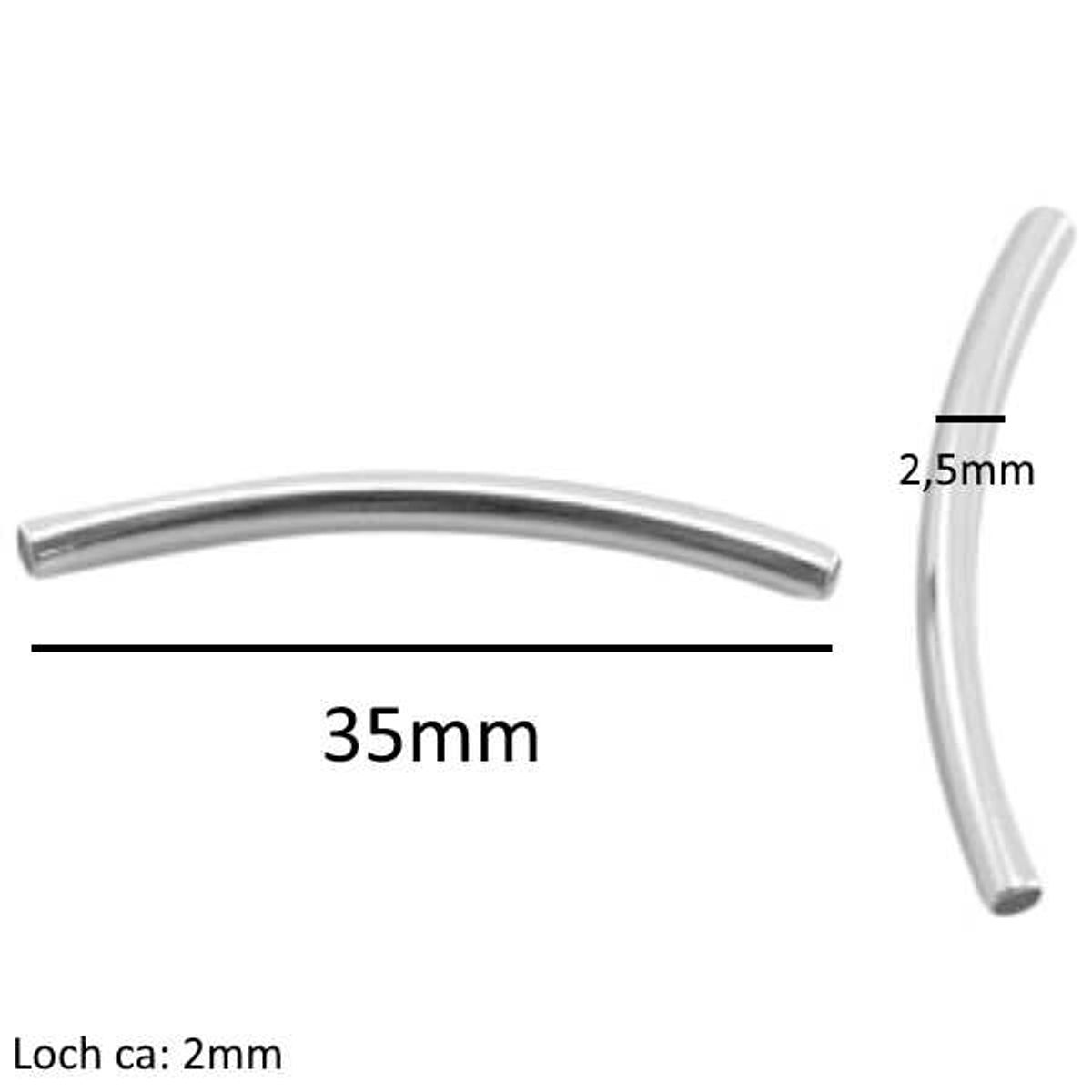 Sadingo Metallperlen | Metallröhrchen 15 Stück, 35x2,5mm zollfrei