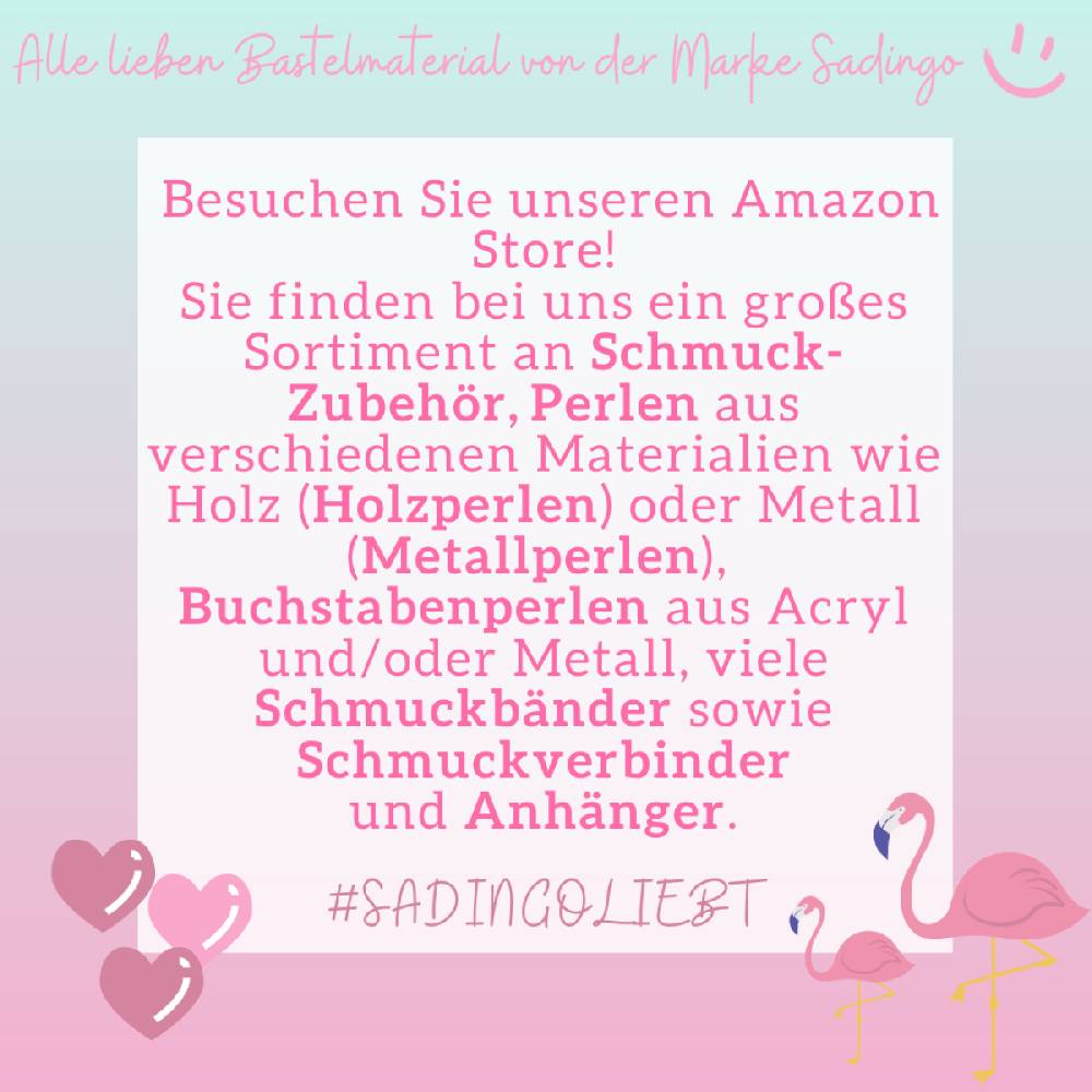 Sadingo Metallperlen | Metallröhrchen 15 Stück, 35x2,5mm zollfrei