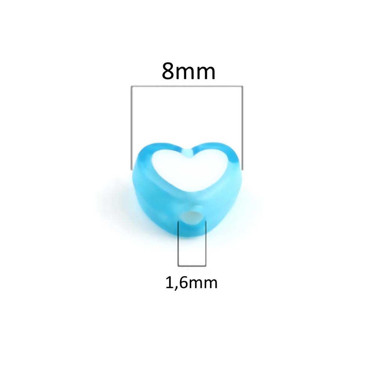 Sadingo Acrylperlen Herz | 300 Stück, 8x7mm 50% Rabatt für begrenzte Zeit