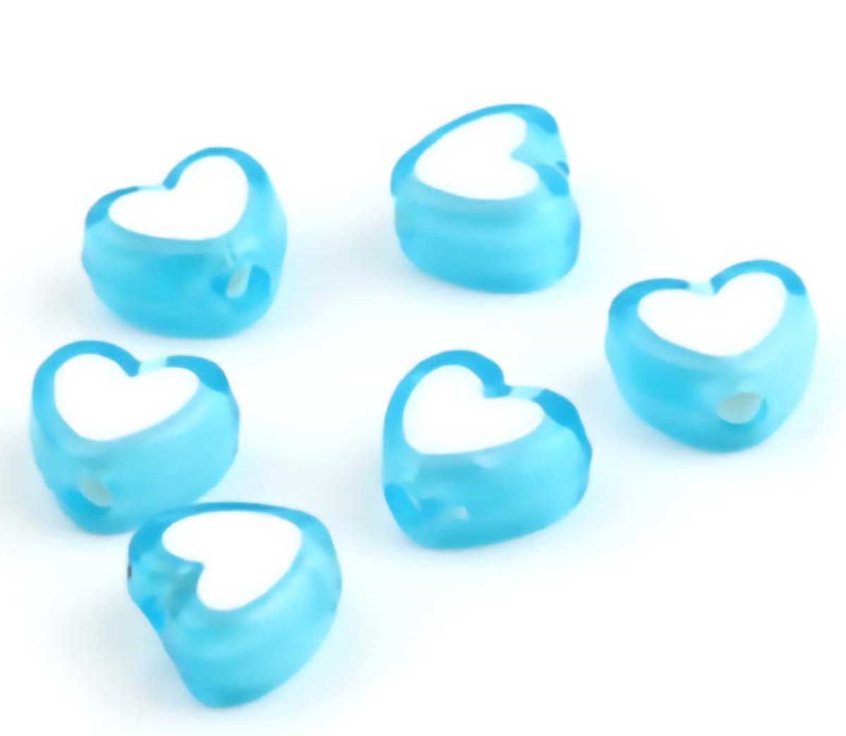 Sadingo Acrylperlen Herz | 300 Stück, 8x7mm 50% Rabatt für begrenzte Zeit