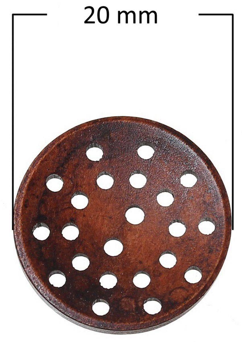 Sadingo Holzknöpfe Dunkelbraun - 50 Stk. - Ø 2 cm Schlussverkauf