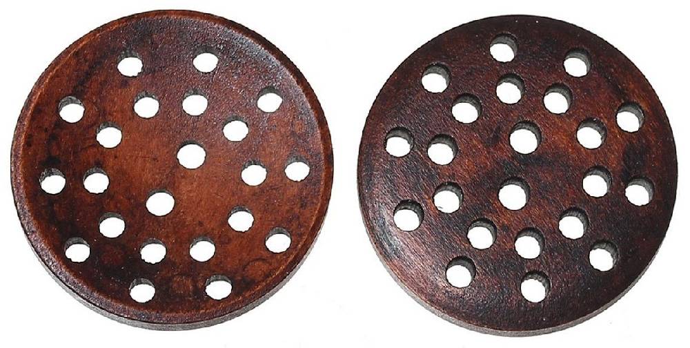 Sadingo Holzknöpfe Dunkelbraun - 50 Stk. - Ø 2 cm Schlussverkauf