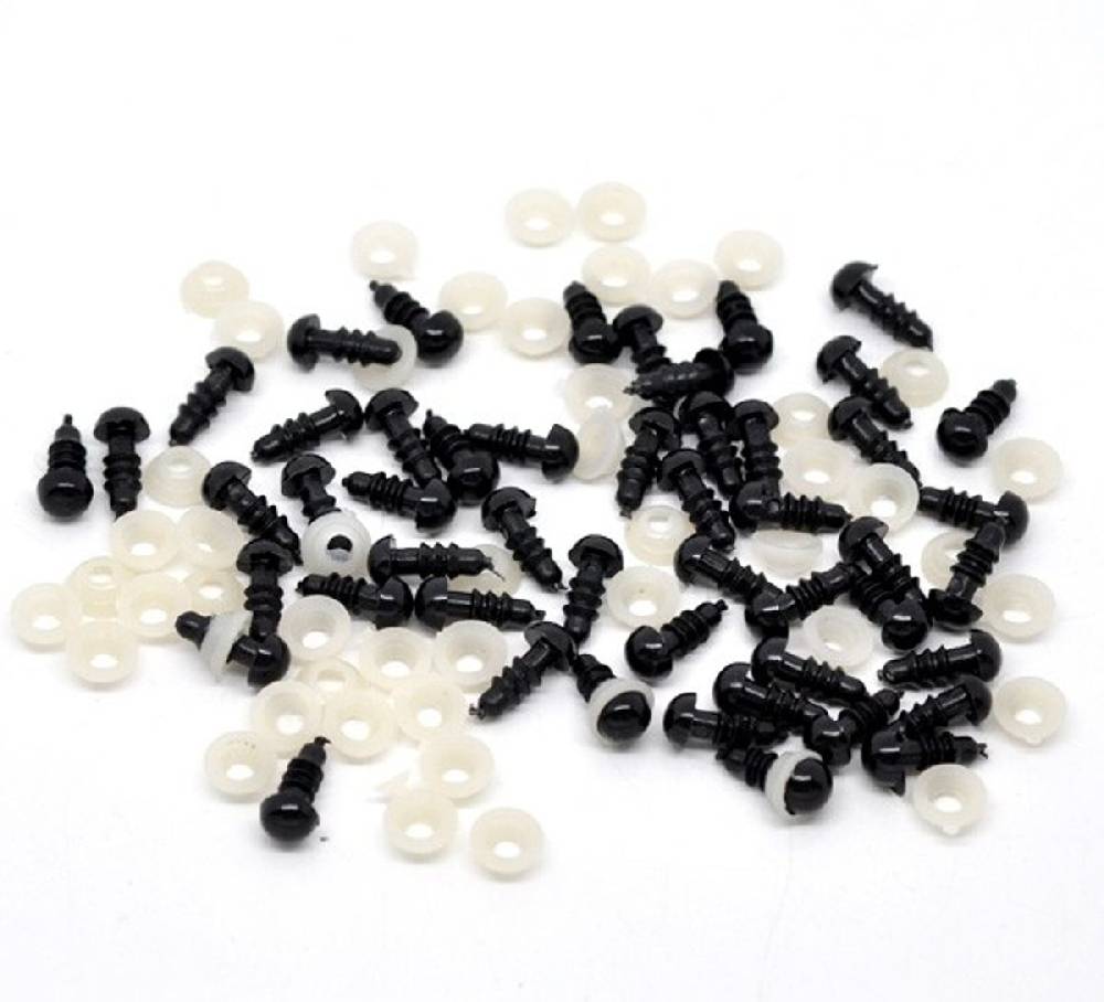 Sadingo Puppenaugen, Teddyaugen - 50 Stk. - 13 x 5 mm Günstiger Verkauf