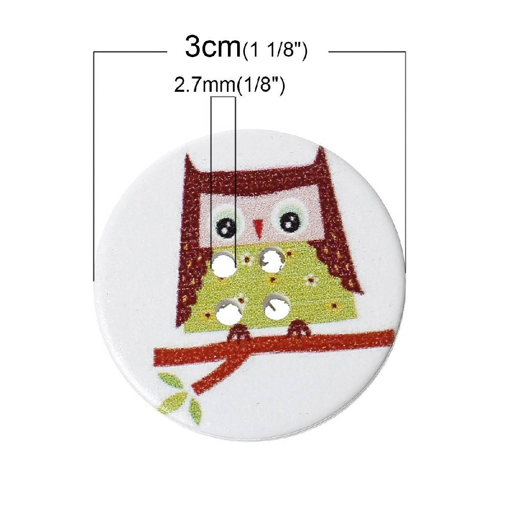 Sadingo Holzknöpfe / 50 Stk. / Ø 3 cm Fabrikpreis