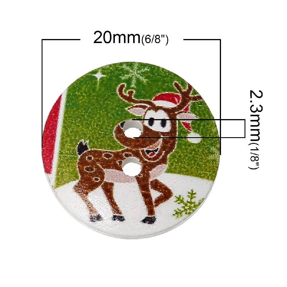 Sadingo Holzknöpfe Rentiere 2 Stück, Ø 2 mm Flash Sale