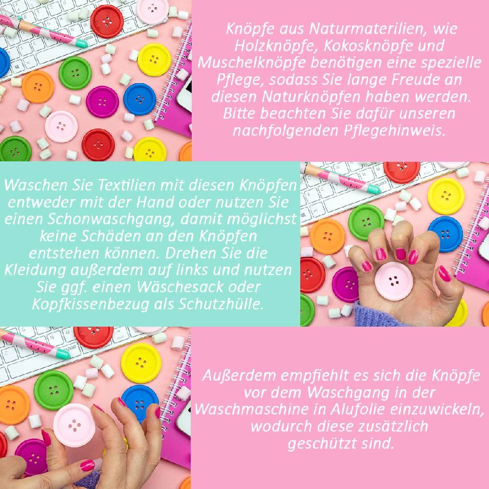 Sadingo Holzknöpfe Zuckerstangen 2 Stück, Ø 2 mm Online Shopping