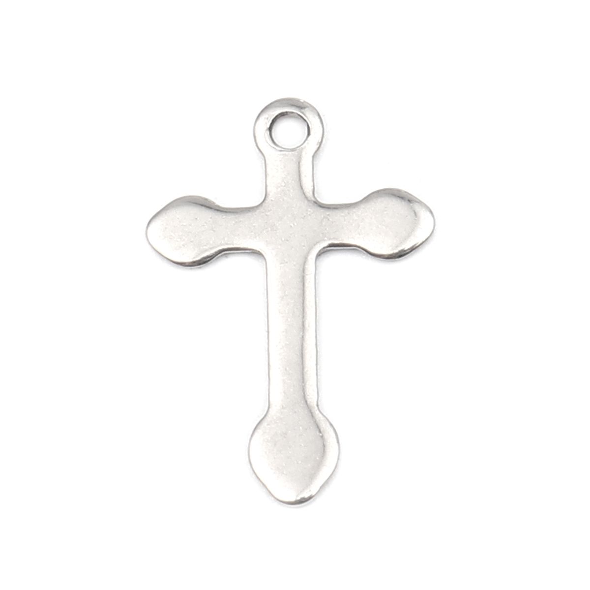 Sadingo Kreuz Anhänger Silber 10 Stück 12x18mm, Bastelbedarf Jubiläumsangebot