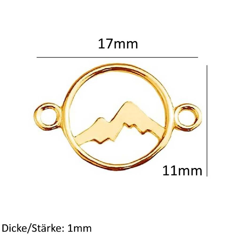 Sadingo Schmuckverbinder Mountain | 17x11 mm Lagerräumung