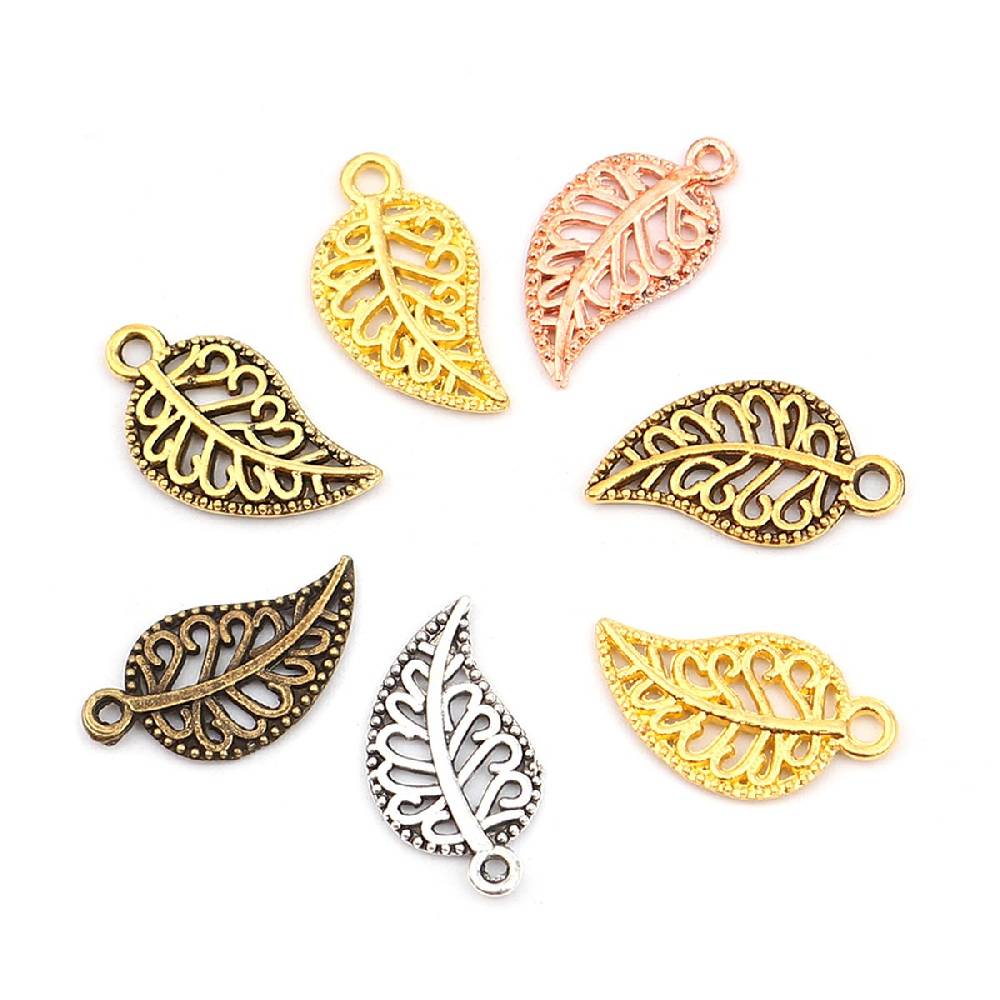 Sadingo Schmuckanhänger Set Blatt, 210 Stück, 19x10 mm Neueste Mode