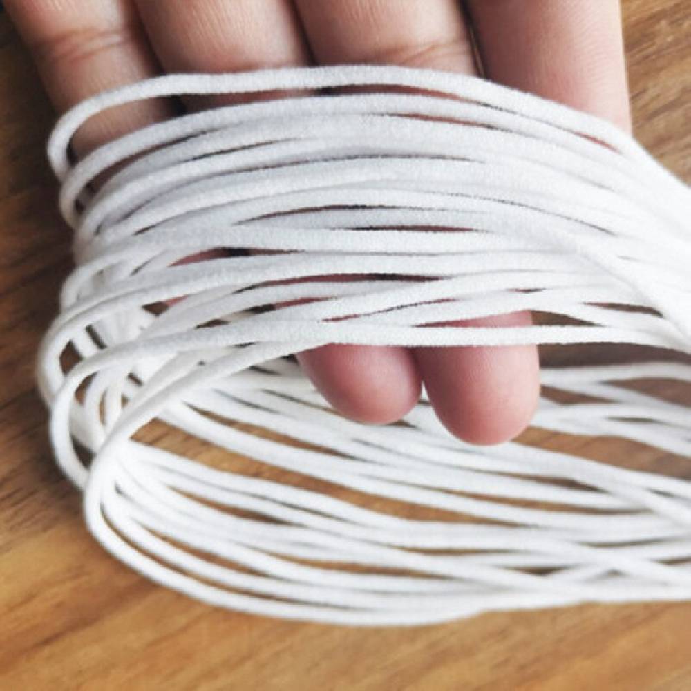 Sadingo Elastische Schnur weiß, 100 Meter, weiches Band Zeitlich begrenztes Angebot