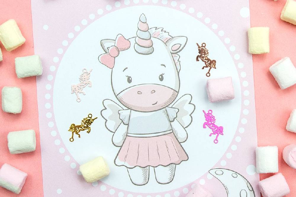 Sadingo Schmuckverbinder Einhorn | 25 Stück, 16 x 8 mm Wochenangebot