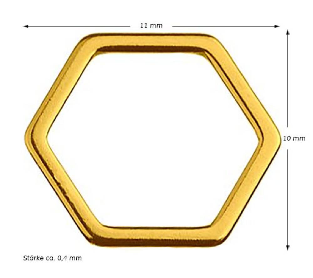 Sadingo Schmuckverbinder Sechseck | 1 Stück, 10x11 mm JETZT KAUFEN