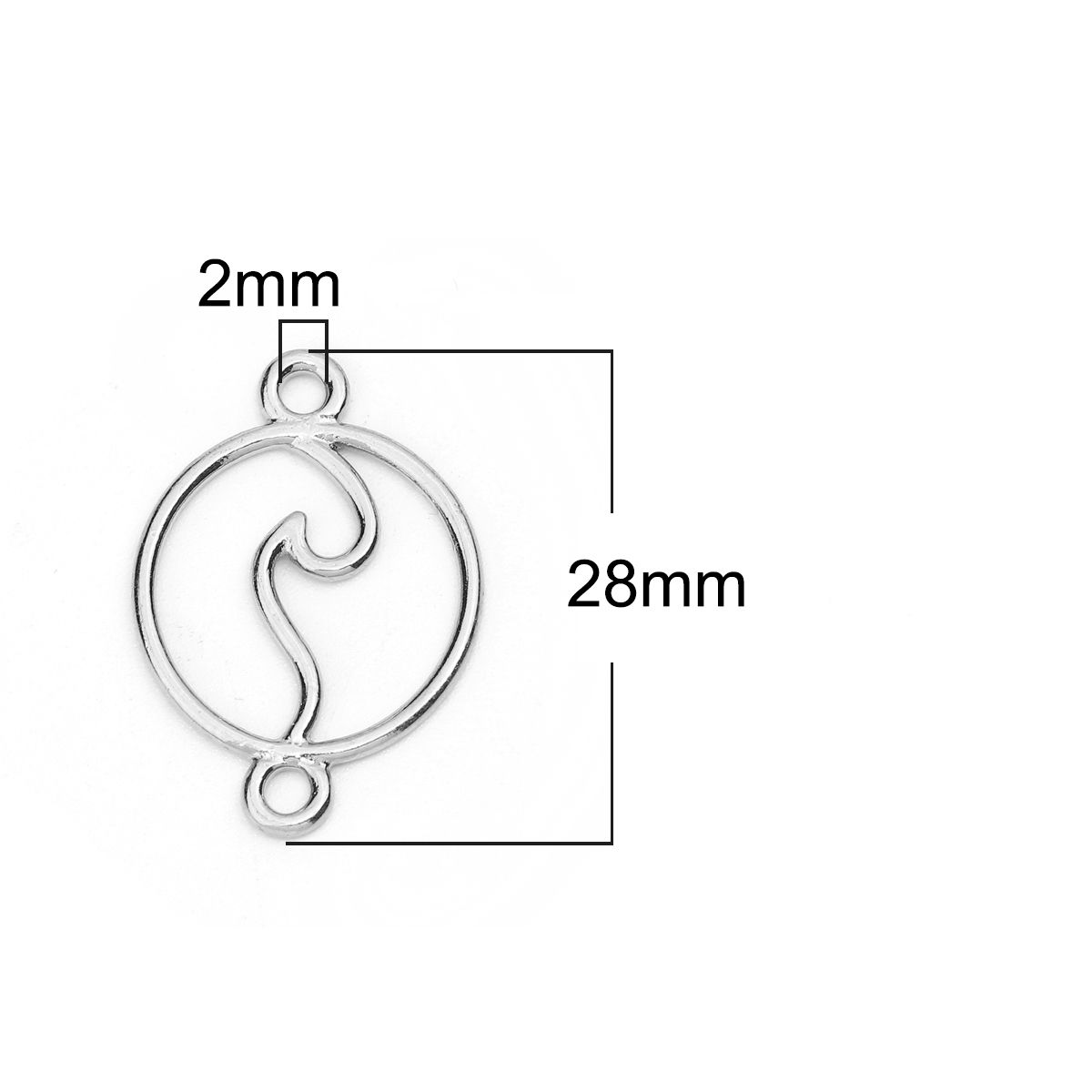 Sadingo Schmuckverbinder Welle | 10 Stkück, 28x20 mm Letzte 2 Tage