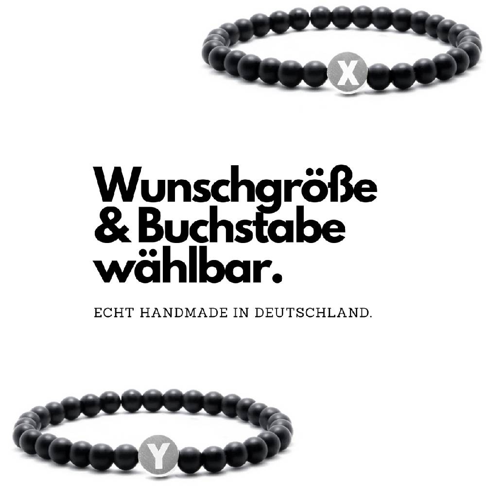 Sadingo Partnerarmband-Set aus schwarzen Natursteinperlen Bis zu 60% Rabatt