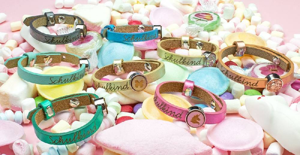 Sadingo Lederarmband Schulkind - 1 Armband - Geschenk Sonderangebot der Fabrik