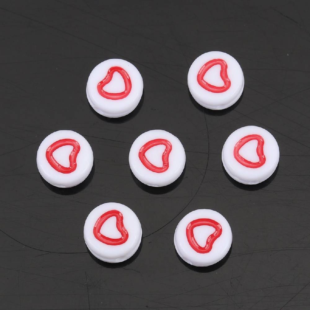 Sadingo Acrylperlen Herz | 500 Stück, 7mm Riesige Rabatte