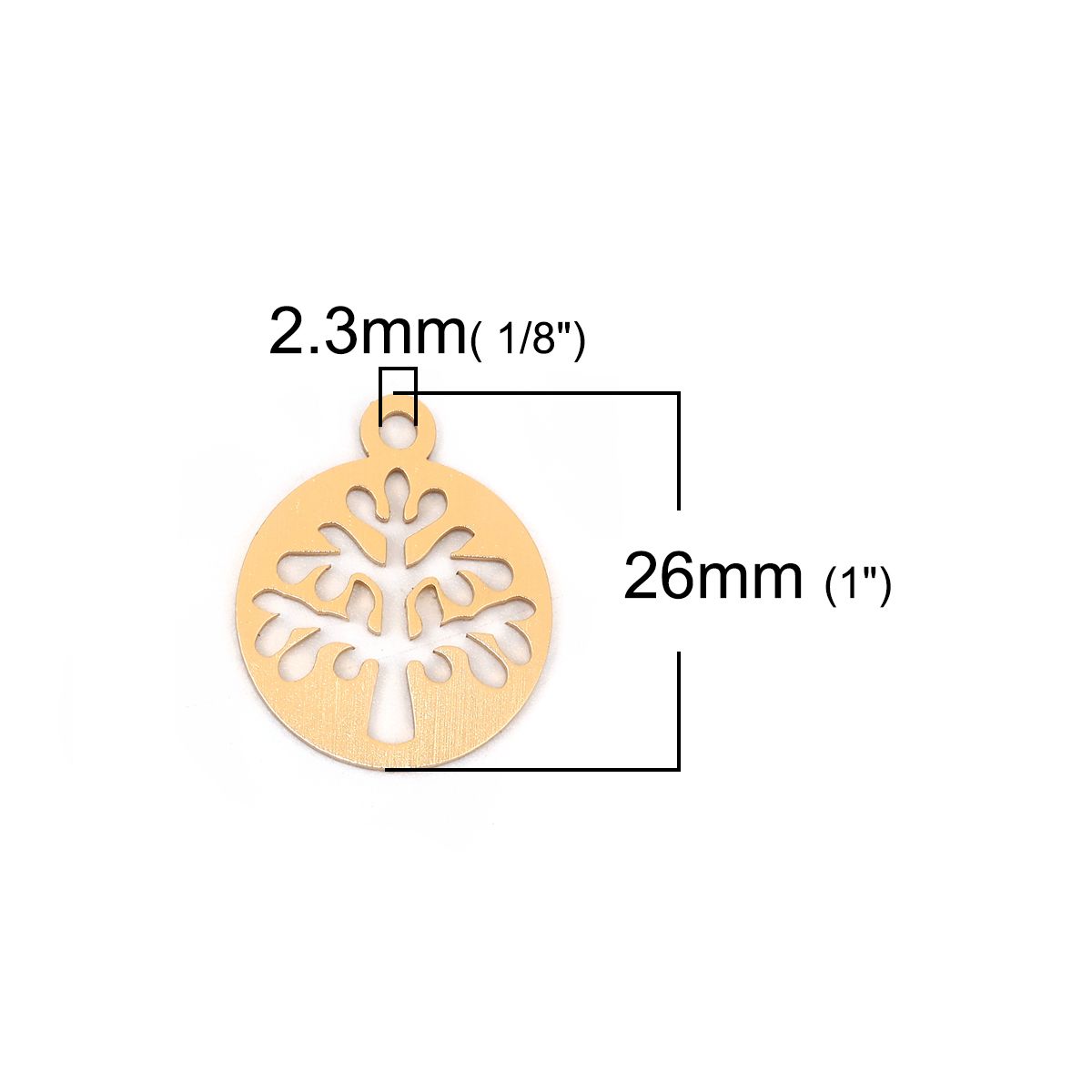 Sadingo 1 Metallanhänger Lebensbaum - 26 x 22 mm - Gold Angebote