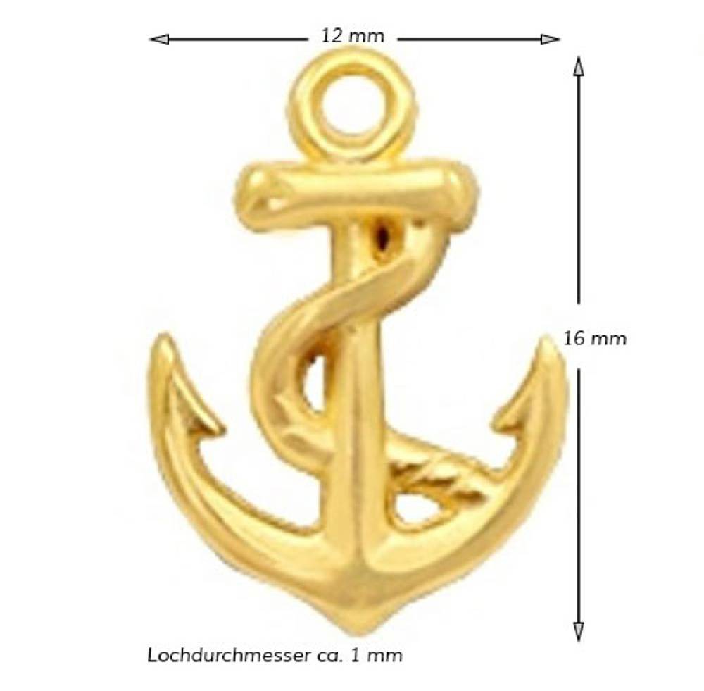 Sadingo Schmuckanhänger Anker 16 x 12 mm Fabrikverkauf