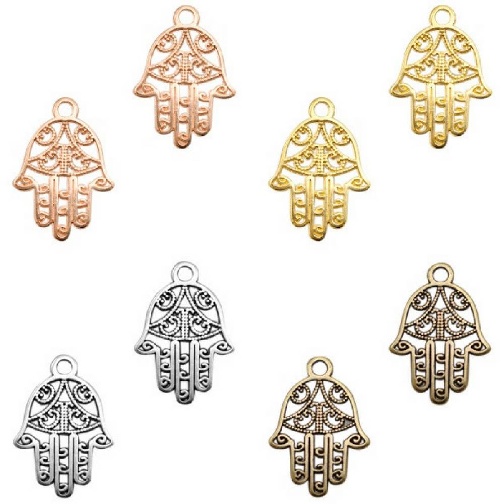 Sadingo Schmuckanhänger Hamsa Hand 16 x 10 mm, 2 Stück Flash Sale
