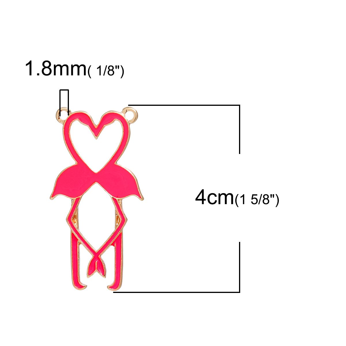 Sadingo Schmuckverbinder Flamingo - 3 Stk. - Neon-Pink Saisonschlussverkauf