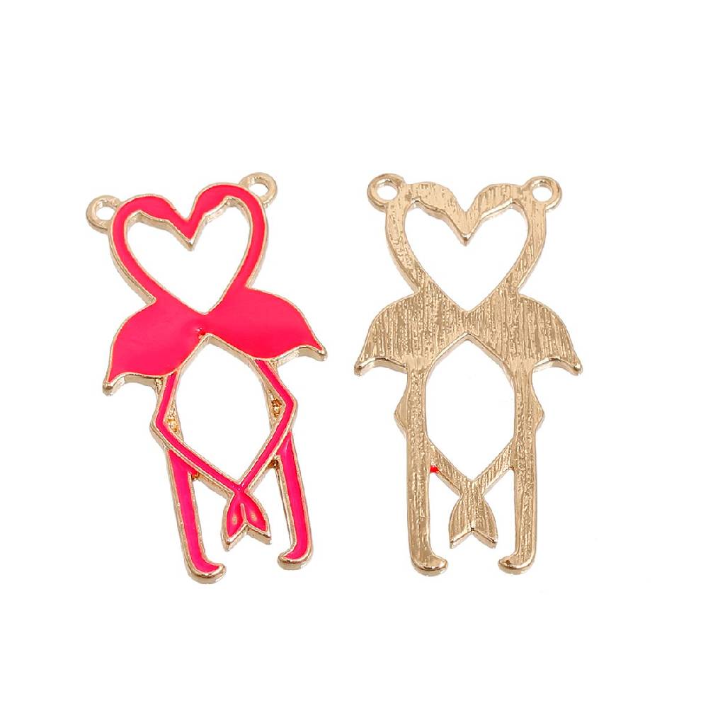 Sadingo Schmuckverbinder Flamingo - 3 Stk. - Neon-Pink Saisonschlussverkauf