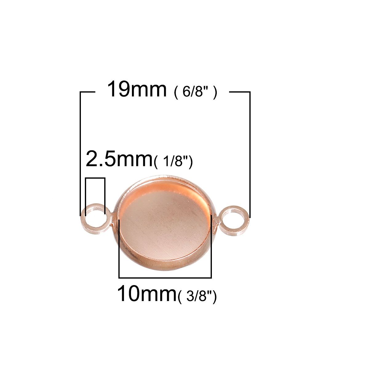 Sadingo Schmuckverbinder Fassung für 10 mm Cabochons | 10 Stkück, 19x12 mm Osterangebot