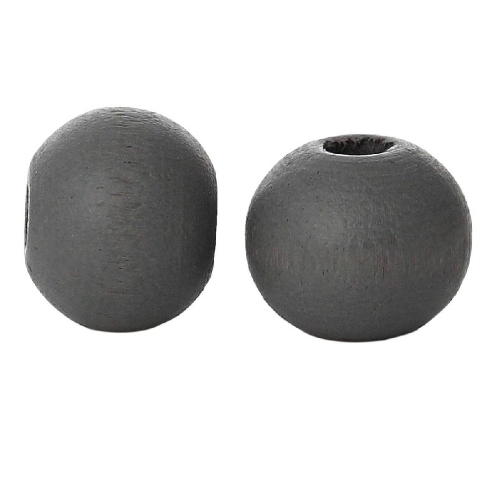 Sadingo Holzperlen Dunkelgrau - 50 Stück - 6 mm Heißer Verkauf