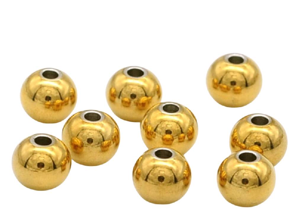 Sadingo Metallperlen | Edelstahl-Perlen, 6mm, 10 Stück Bis zu 55% Rabatt