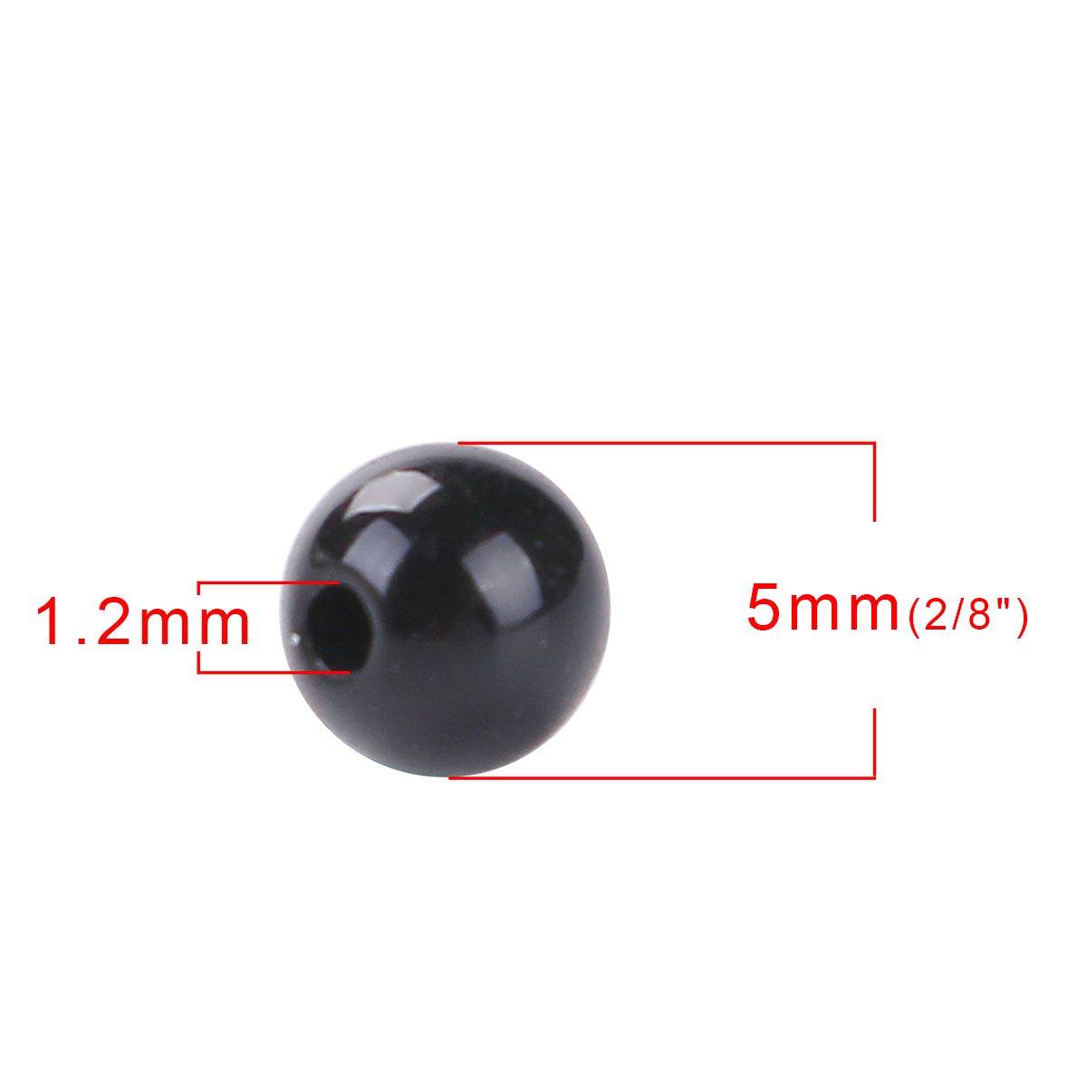 Sadingo Acrylperlen schwarz poliert | 500 Stk., 5 mm 50% Rabatt mit kostenlosem Versand