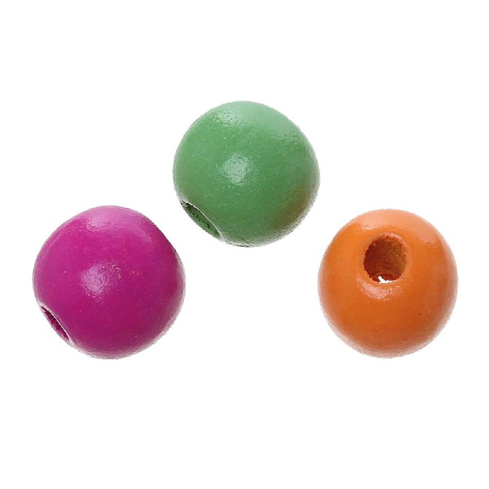 Sadingo Holzperlen bunt | 100 Stk. 16mm Im Verkauf