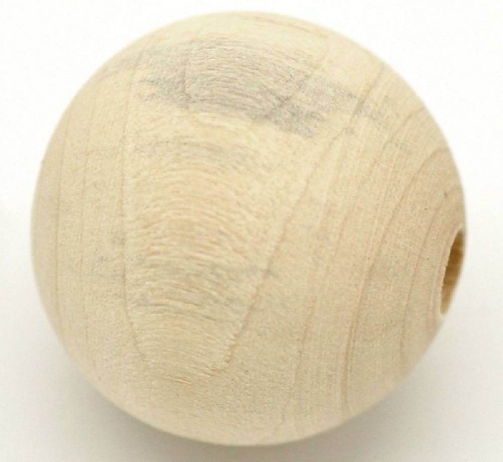 Sadingo Holzperlen natur, 30 Stk. - Ø 2,5 cm Rabatte dieses Monats