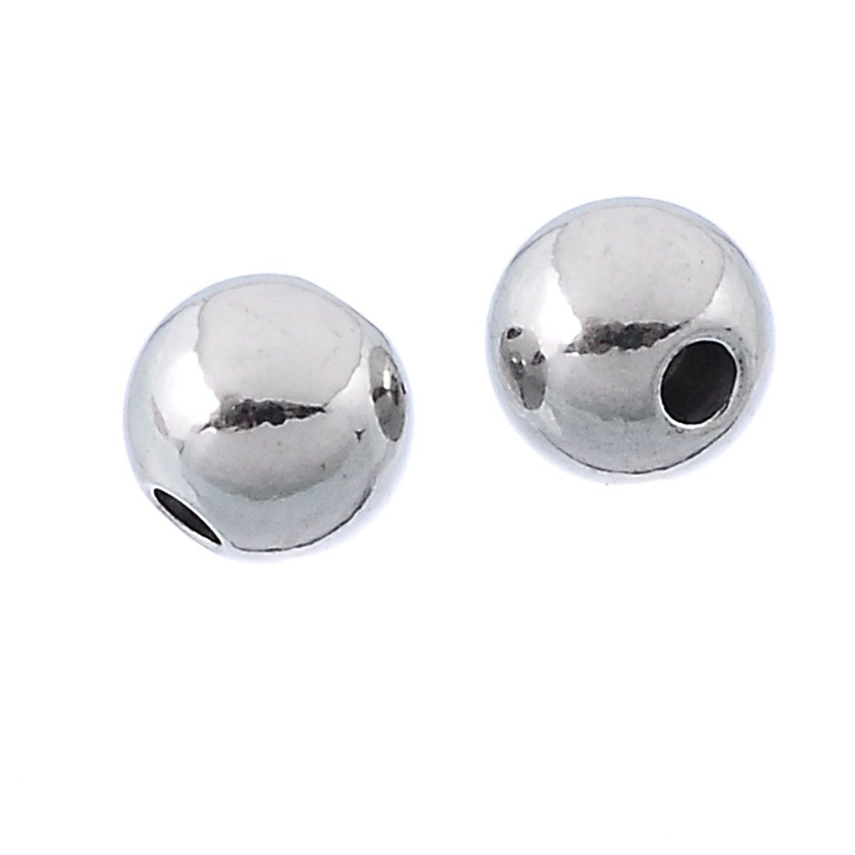 Sadingo Metallperlen in Silber | 4 mm, 50 Stück 2025