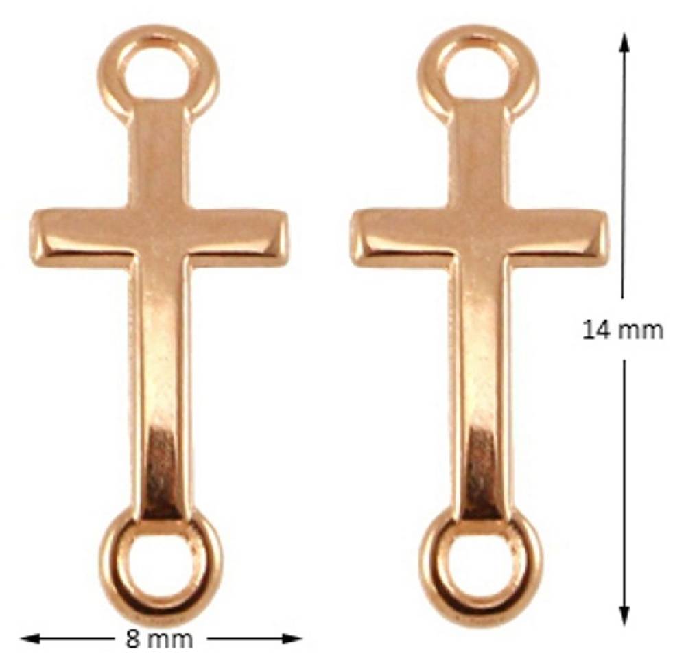 Sadingo Schmuckverbinder Kreuz | 3 Stück, 14x8mm Limitierter Zeitrabatt