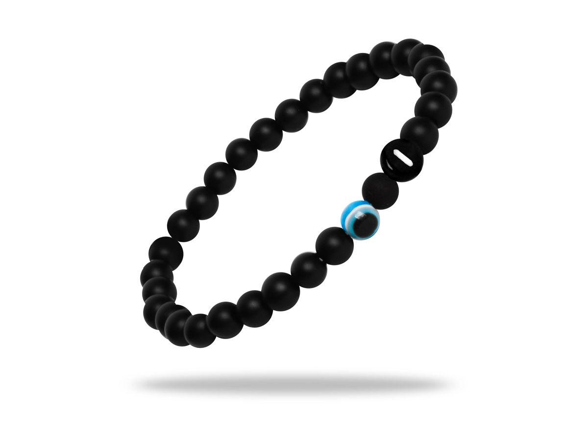 Sadingo Partnerarmband Set "MEADOW" aus schwarzen Achatperlen Weihnachtsangebot