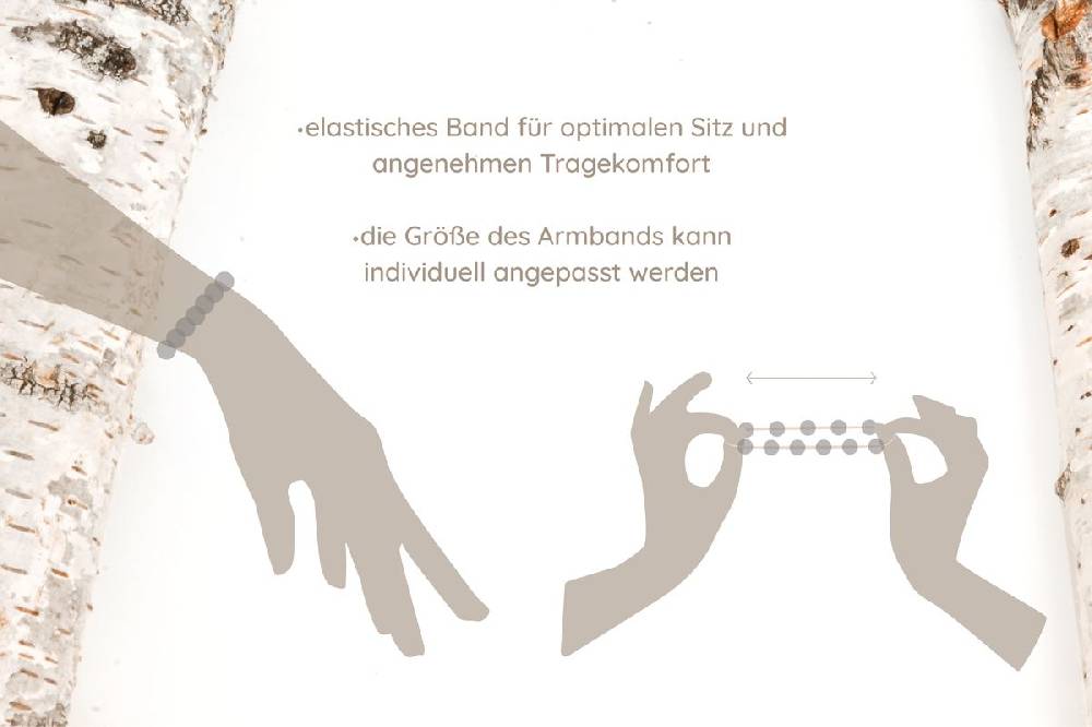 Sadingo Partnerarmband Set "STAR" aus schwarzen Natursteinperlen Vatertagsangebot